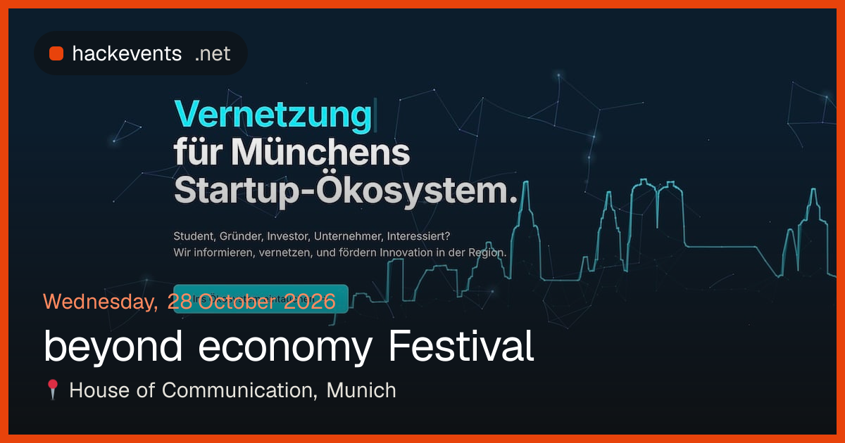 beyond economy Festival – 28 Oct, Munich | hackevents